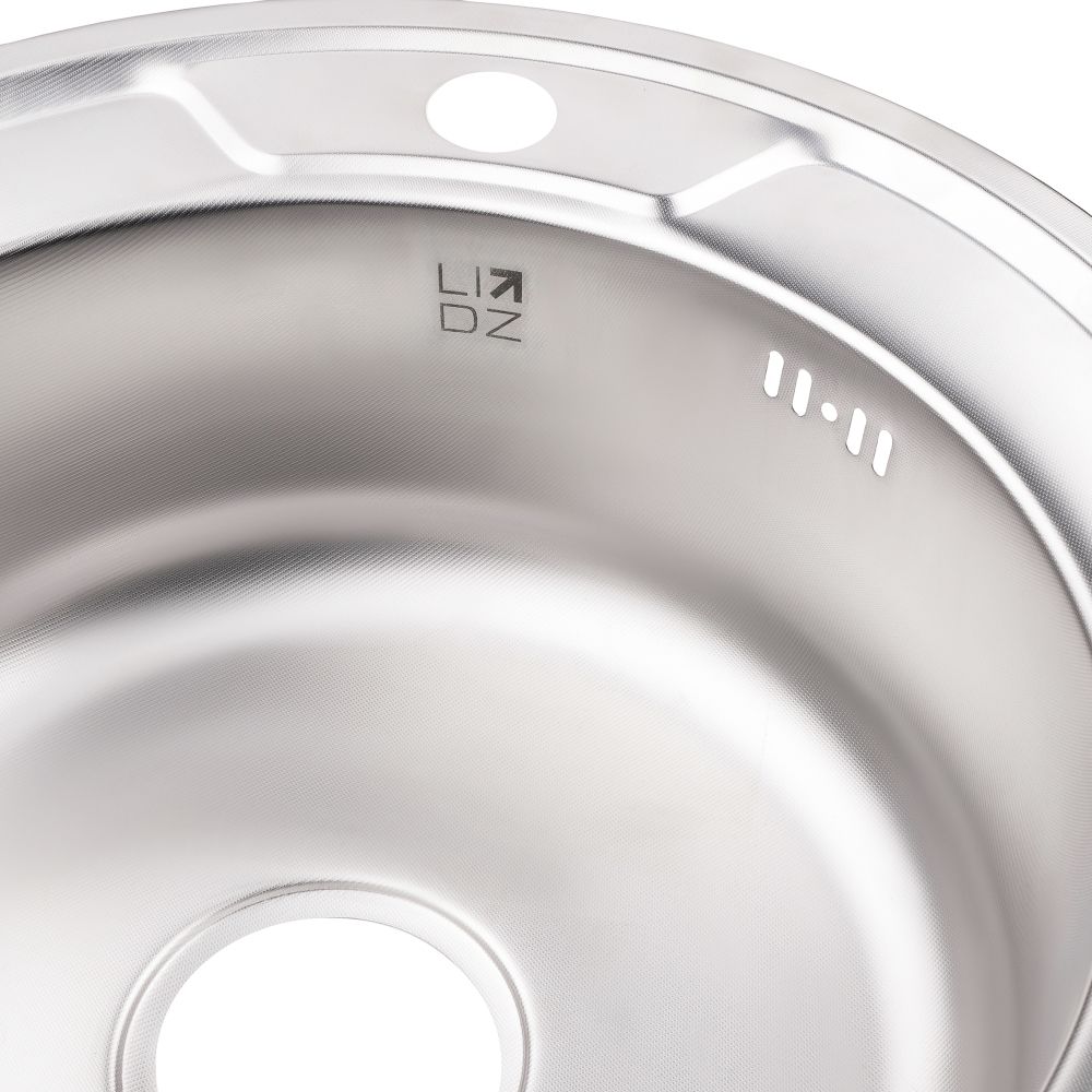 Кухонна мийка Lidz 490-A Micro Decor 0,6 мм (LIDZ490AMDEC06)