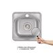 Кухонна мийка Lidz 3838 Сатин 0,6 мм (LIDZ3838POL06) - 9