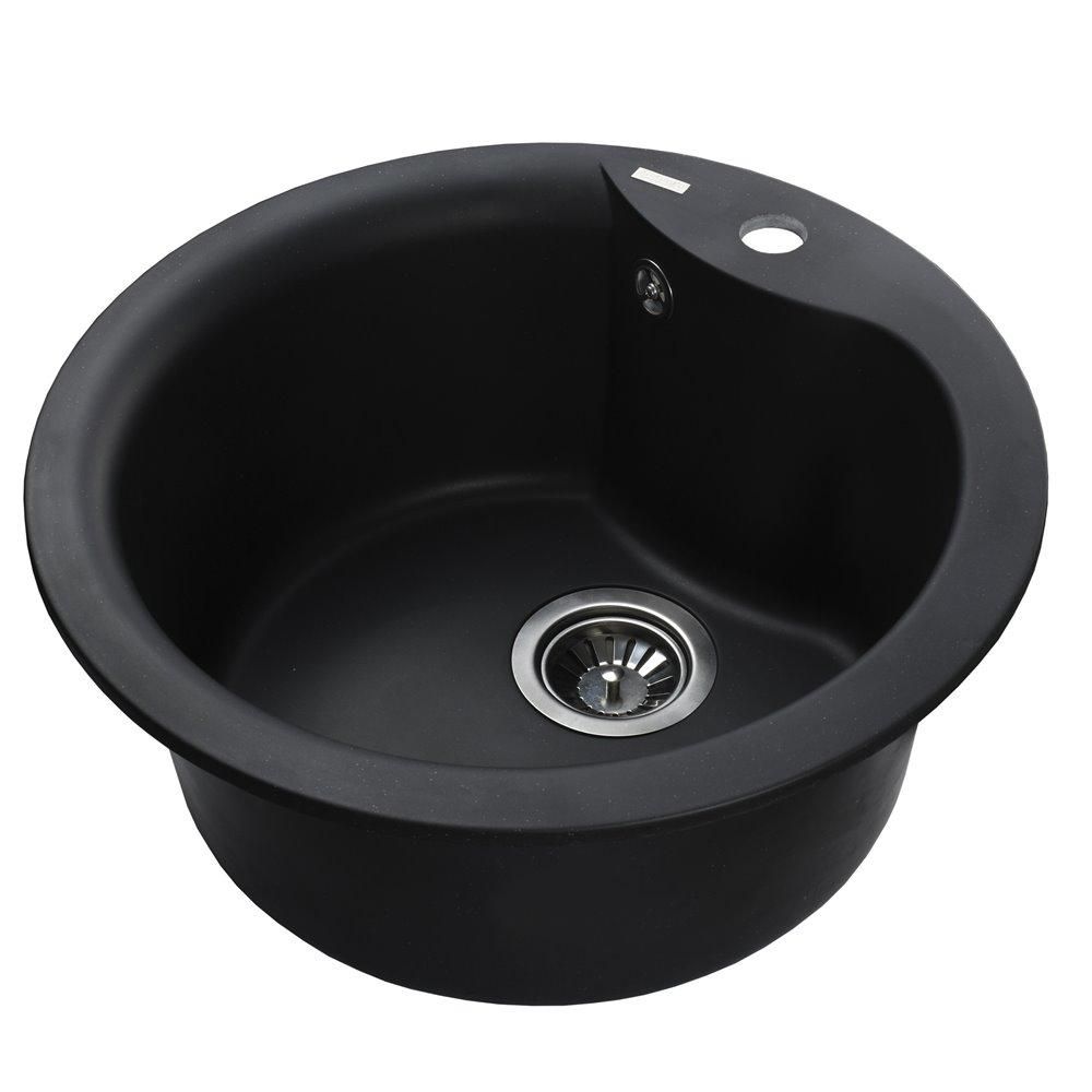 Гранітна мийка Globus Lux ORTA чорний 485