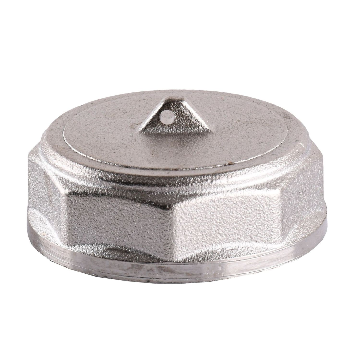 Заглушка нікелірована 1 1/4″ВР VA, штампована А1010А(нк)