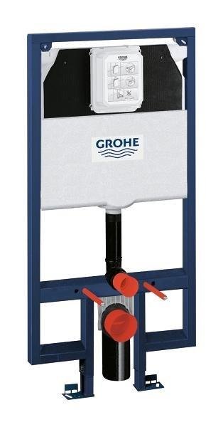 Інсталяція для підвісного унітазу для невеликих ванних кімнат, Grohe RAPID SL змивний бачок 80 мм