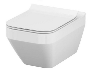 Підвісний унітаз Cersanit В217 CREA CLEAN ON SQUARE CET з сидінням з дюропласту LIFT SLIM