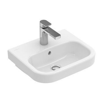 Раковина Villeroy&Boch ARCHITECTURA 45*38см компактна, для 1-поз.змішувача, отвір вибитий, перелив, білий альпін