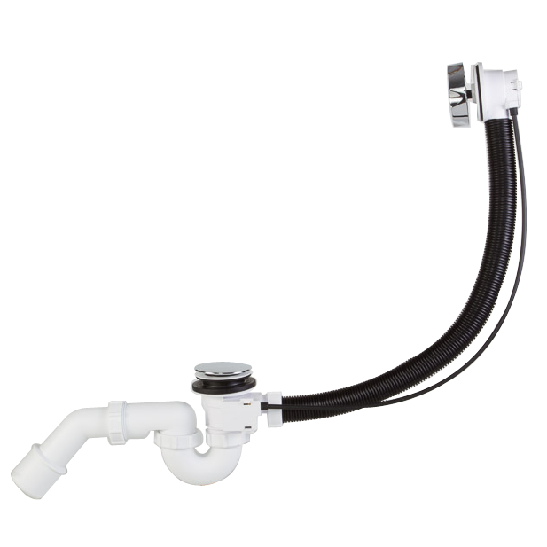 Автоматический сифон для ванны, Styron STY-536-A-K, 6/4”, накладка хром