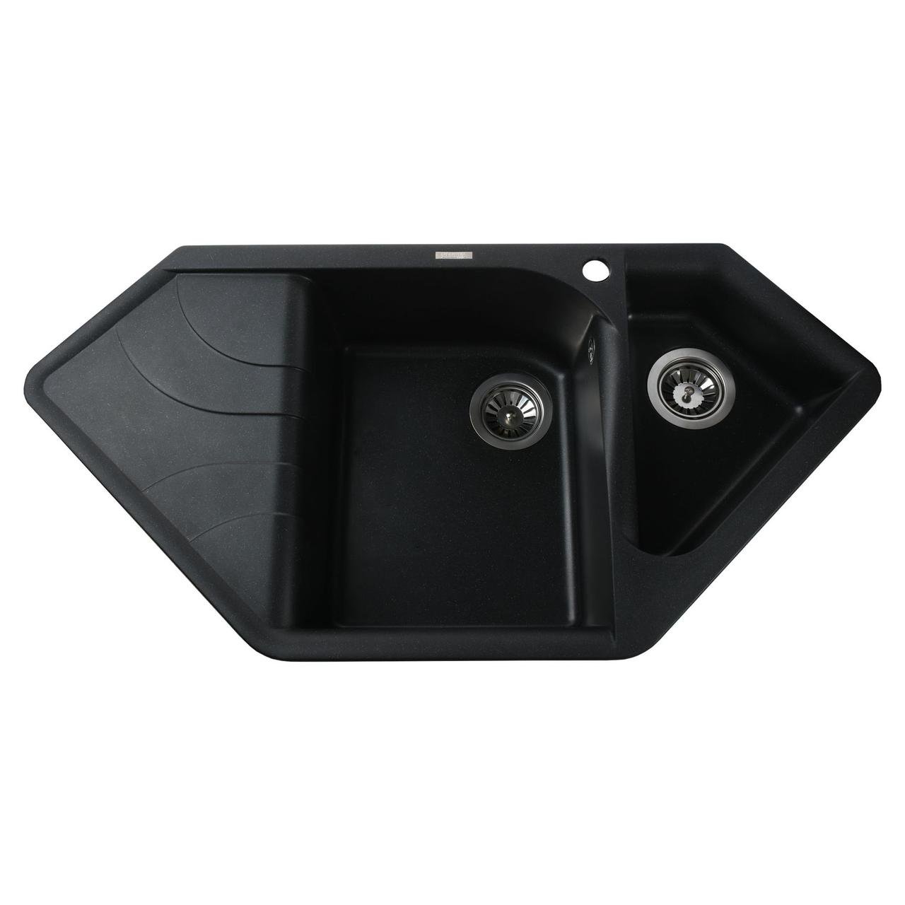 Гранітна мийка Globus Lux GARDA чорний металік 1000х500мм-А0001