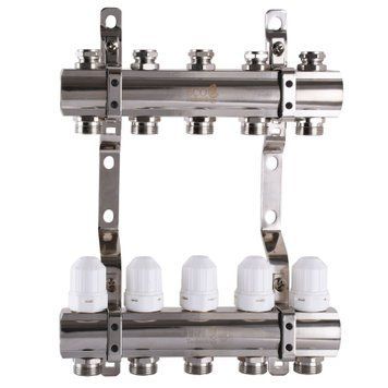Коллектор с регуляторами и креплением ECO 001С 1&Prime;x5