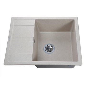 Гранитная мойка Globus Lux ONE песчаный 650х500