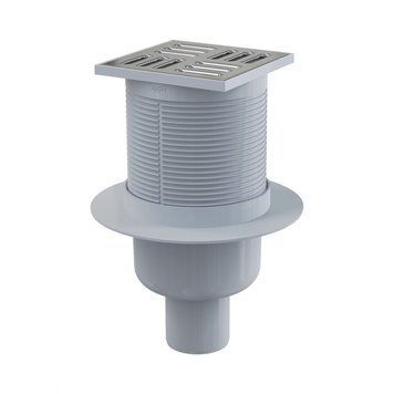Сливной трап AlcaPlast 105x105/50мм с прямой подвод.