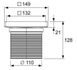 Трап Tece 3660011 drainpoint S Верхня вставка для плитки 150 мм - 2