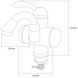 Кран-водонагрівач проточний S95 3.0Квт для раковини Aquatica, гусак зігнутий на гайці (Lz-5A111W) - 2