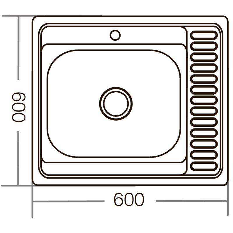 Мийка кухонна ZERIX Z6060R-04-160E (сатин) (ZM0576)
