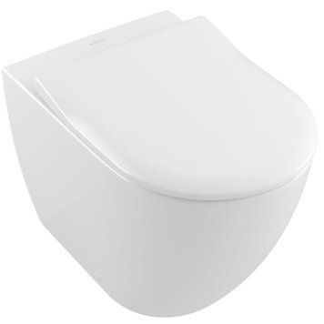 Унитаз Villeroy&Boch SUBWAY 2.0 Rimless 37*56см, напольный, под инсталляцию, цвет белый альпин Ceramic plus