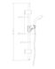 Душова штанга Imprese SAZAVA L-82 см, ручний душ 1 режим, шланг, блистер - 2