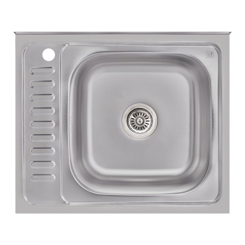 Кухонна мийка Lidz 6050-R Сатин 0,6 мм (LIDZ6050R06SAT)