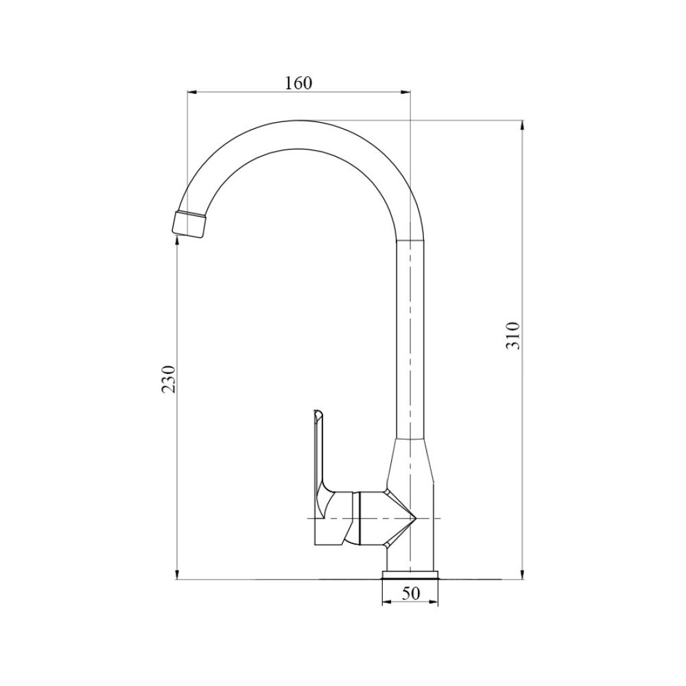Змішувач для кухні Brinex 35C 007 термопластик