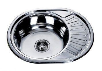 Мойка круглая с полкой Mira (мини кепка) 570х450х180 Polish MR 5745