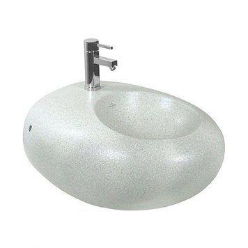 Біде підвісне Villeroy&Boch PURE STONE на 1 отв без переливу, 525*590мм, колір grey stone C+