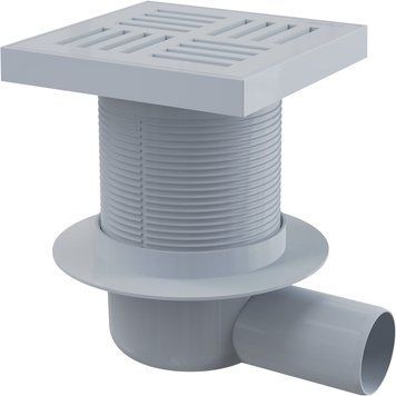 Сливной трап AlcaPlast 105x105, подводка&ndash;боковая