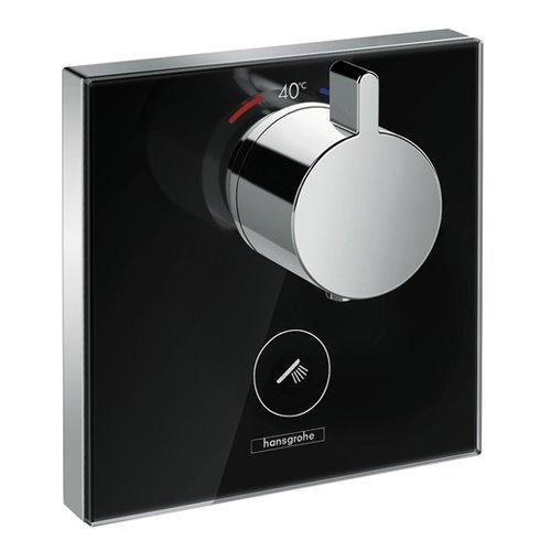 ShowerSelect Highflow Термостат з окремим виходом для ручного душу, скляний, СМ, чорний/хром