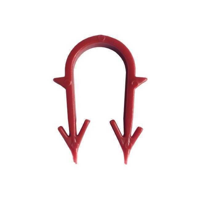 Гарпун-скоба для кріплення труби теплого пола Ø16/20, довжина 45мм, червона (упаковка 100шт)