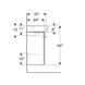 Комплект раковини Geberit Selnova Square зі шафкою, одна дверця 45см, Білий (502.746.00.1) - 5