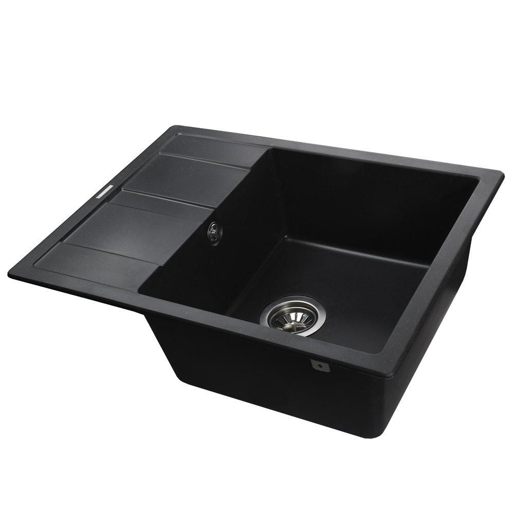 Гранітна мийка Globus Lux ONE чорний 650х500