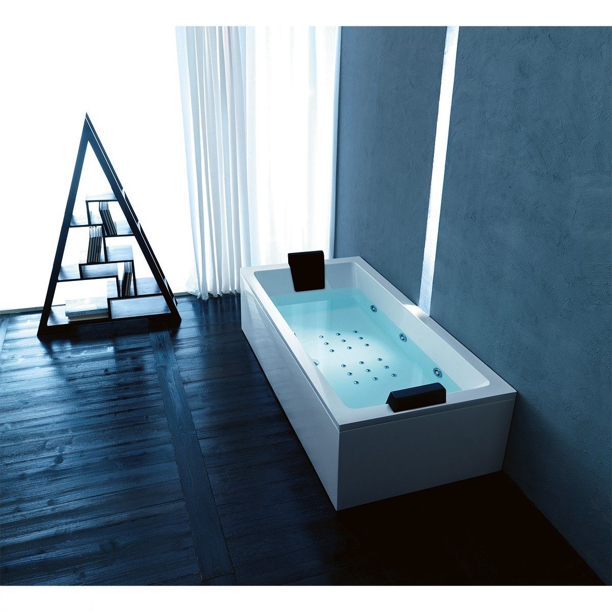 Гидромассажная ванна Treesse QUADRA STD Ванна г/м, 180x80 см + рама + 2 панели + слив колона, левая Treesse
