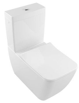 Унитаз Villeroy&Boch VENTICELLO 37*70см, Rimfree, напольный, гор выпуск, цвет White Alpin CeramicPlus