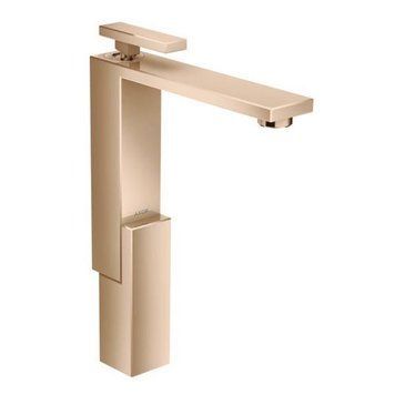 Смеситель на раковину 280, Hansgrohe Axor Edge со сливным гарнитуром push-open, цвет покрытия полированное красное