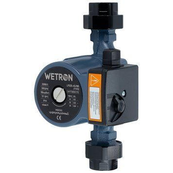 Насос Циркуляционный Wetron 65Вт Hmax 4М Qmax 63Л/Мин &Oslash;1&frac12;", 180Мм + Гайки &Oslash;1"