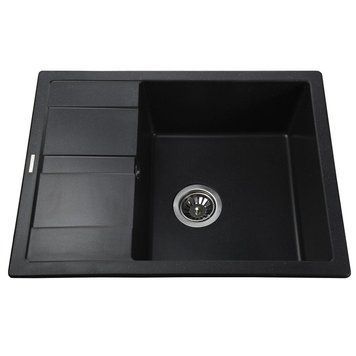 Гранитная мойка Globus Lux ONE черный 650х500