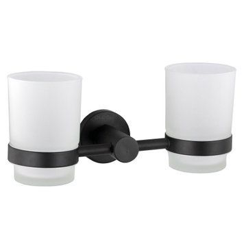 Склянка подвійна Globus Lux BS8428 чорний матовий SUS304