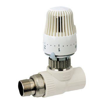 Кран KOER термостатичний з термоголовкою прямий PPR 25x3/4 KOER K0156.PRO (KP0199)