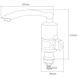 Кран-водонагрівач проточний S97 3.0Квт для кухні Aquatica, гусак прямий на гайці (Nz-6B212W) - 3