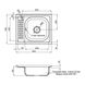 Кухонна мийка Lidz 6050-R Decor 0,6 мм (LIDZ6050R06DEC) - 2