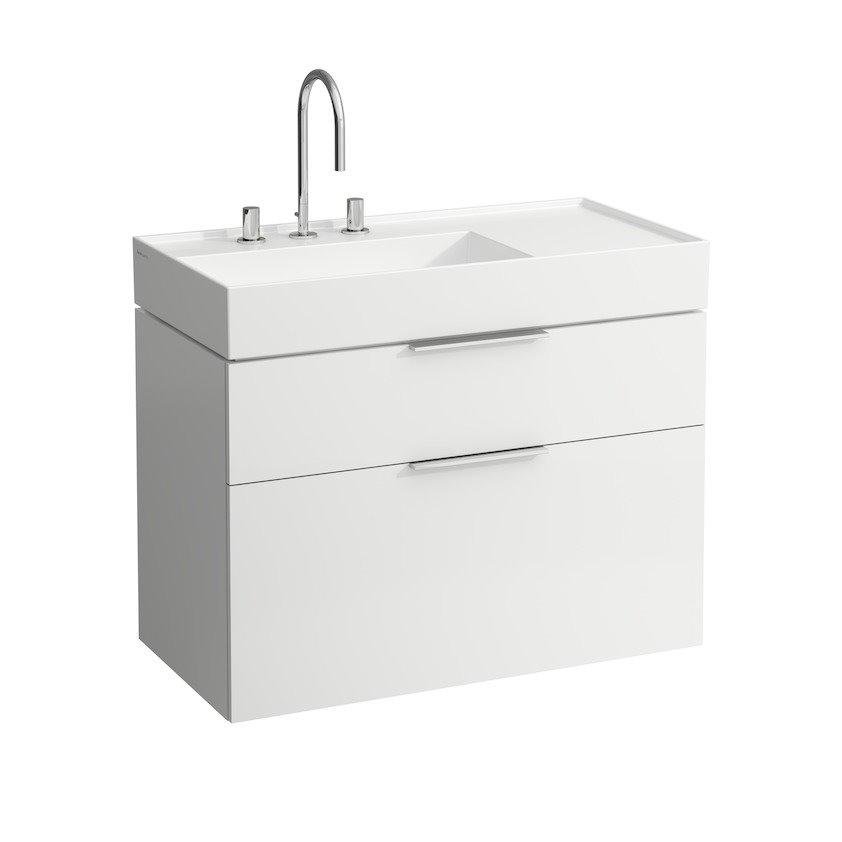 Тумба Laufen KARTELL 895*455*615мм, під раковину, підвісна, колір білий глянець