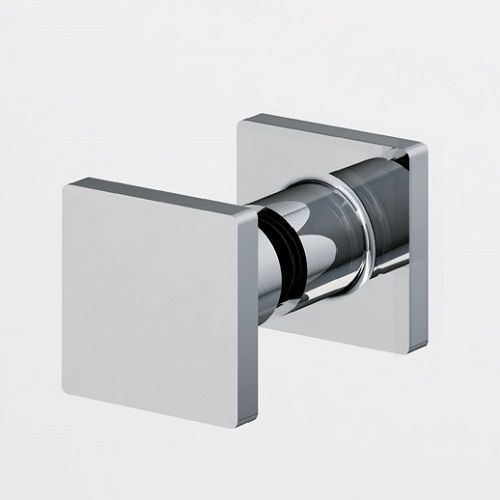 Одностворчатая дверь Annea AN13WD12005007 с фиксированной стенкой в одной линии и L-креплением, петли справа, 1200*200мм, алюмино-хром, прозрачное стекло