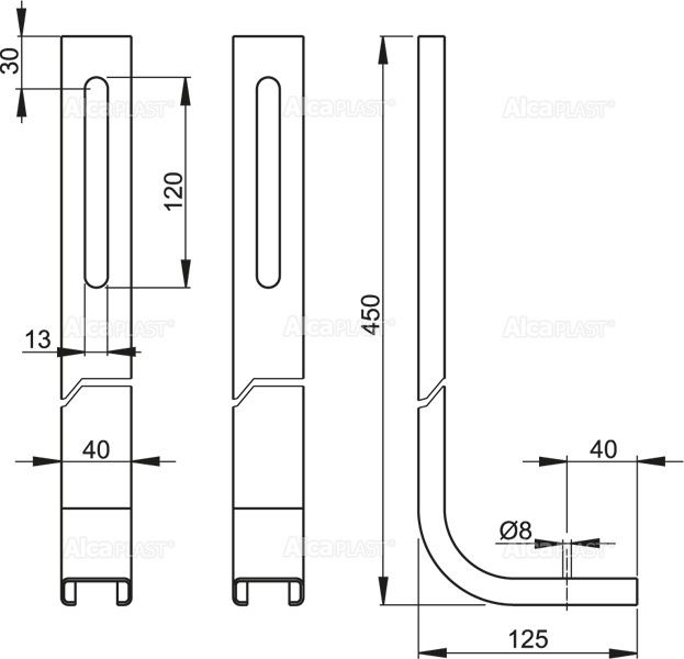 Ноги для скрытой системы инсталляции AlcaPlast A100 (2 шт.)
