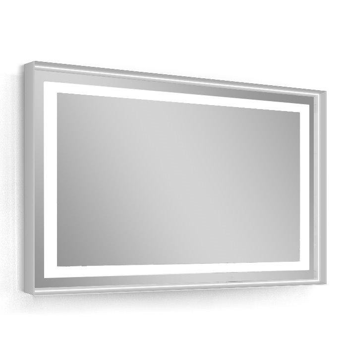 Зеркало Villeroy & Boch 100*80см, в алюминиевой раме, с подсветкой, с подогревом, цвет белый (мебель под умывальник VERITY