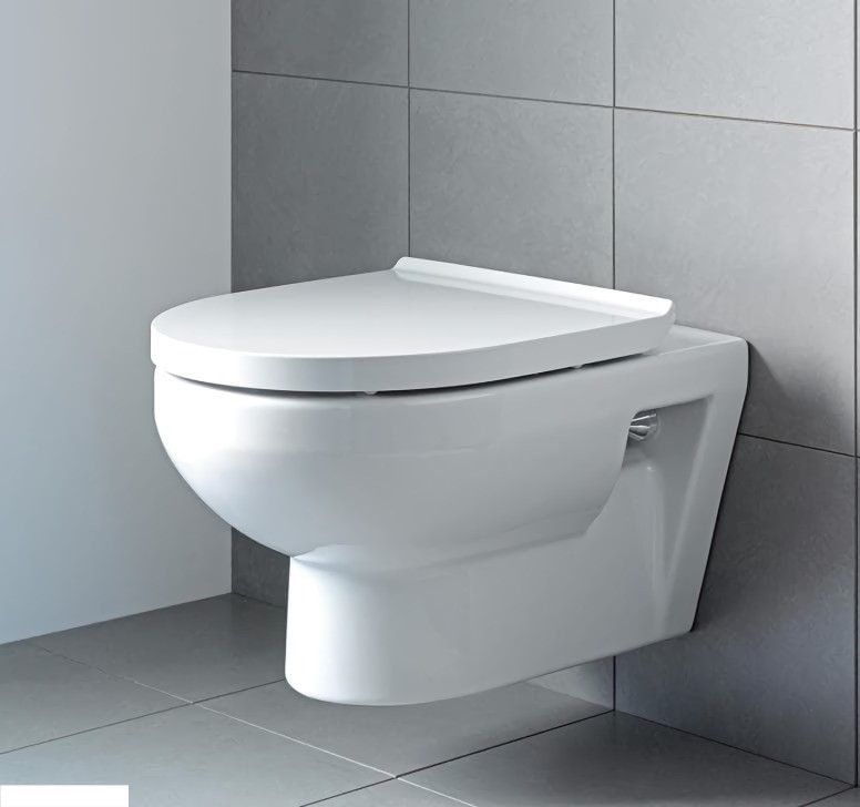 Туалет Duravit DURASTYLE BASIC Rimless 36,5*54см, підвісний, в комплекті з Сидінням з автоматичним закриванням