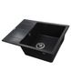 Гранітна мийка Globus Lux ONE чорний металік 650х500 - 3