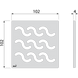 Дизайнова решітка AlcaPlast 102×102×5 латунь – хром MPV002 - 3