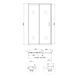 Душевая дверь в нишу Qtap Taurus CRM209-1.C6 90-100x185 см, стекло Clear 6 мм, покрытие CalcLess - 5
