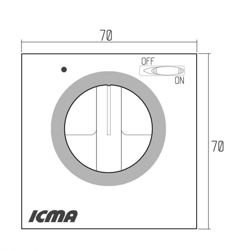 Термостат Icma кімнатний електромеханічний On-Off №P311