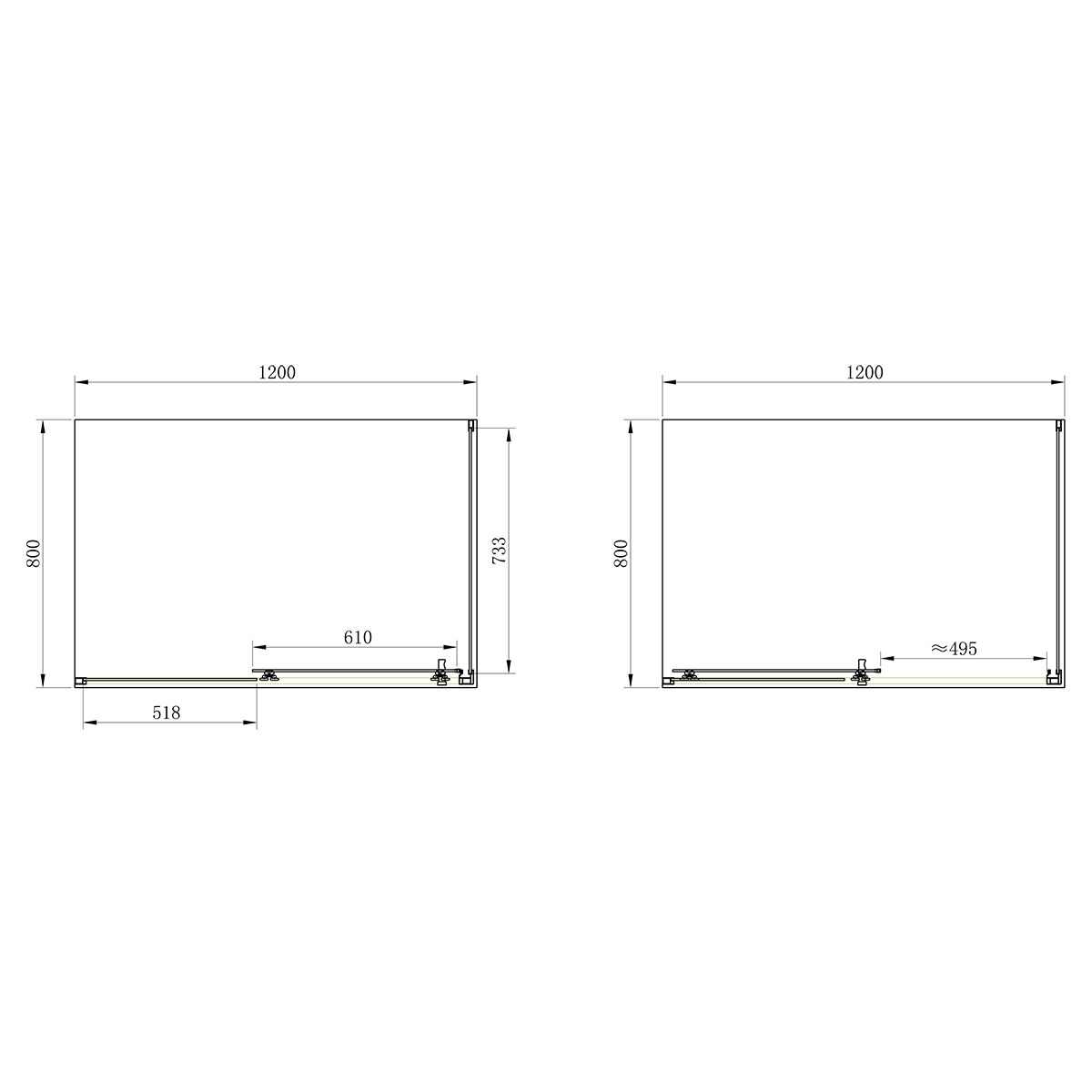 Душевая кабина PRIMERA Frame SHRC55126 120х80 см, стекло прозрачное