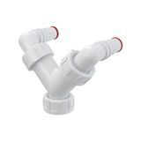 Колено AlcaPlast с двумя штуцерами G1/17&ndash;23 с обратными клапанами P148Z