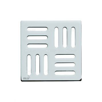 Дизайновая решетка AlcaPlast 102&times;102&times;5 нерж.сталь MPV001