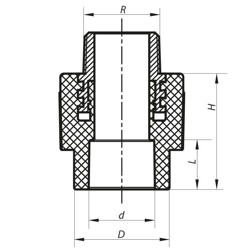 Муфта KOER НР 20x3/4M PPR KOER K0095.PRO (KP0114)