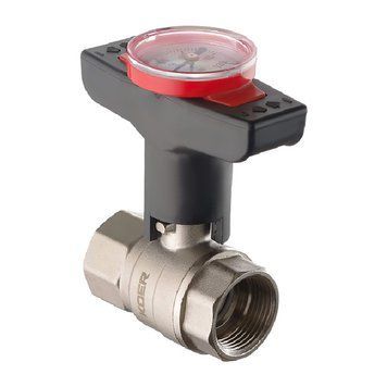Кран кульовий з пластиковою ручкою та термометром KOER KR240 - 1 ГГ (KR3119)