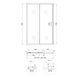 Душевая дверь в нишу Qtap Taurus CRM2012-13.C6 120-130x185 см, стекло Clear 6 мм, покрытие CalcLess - 8
